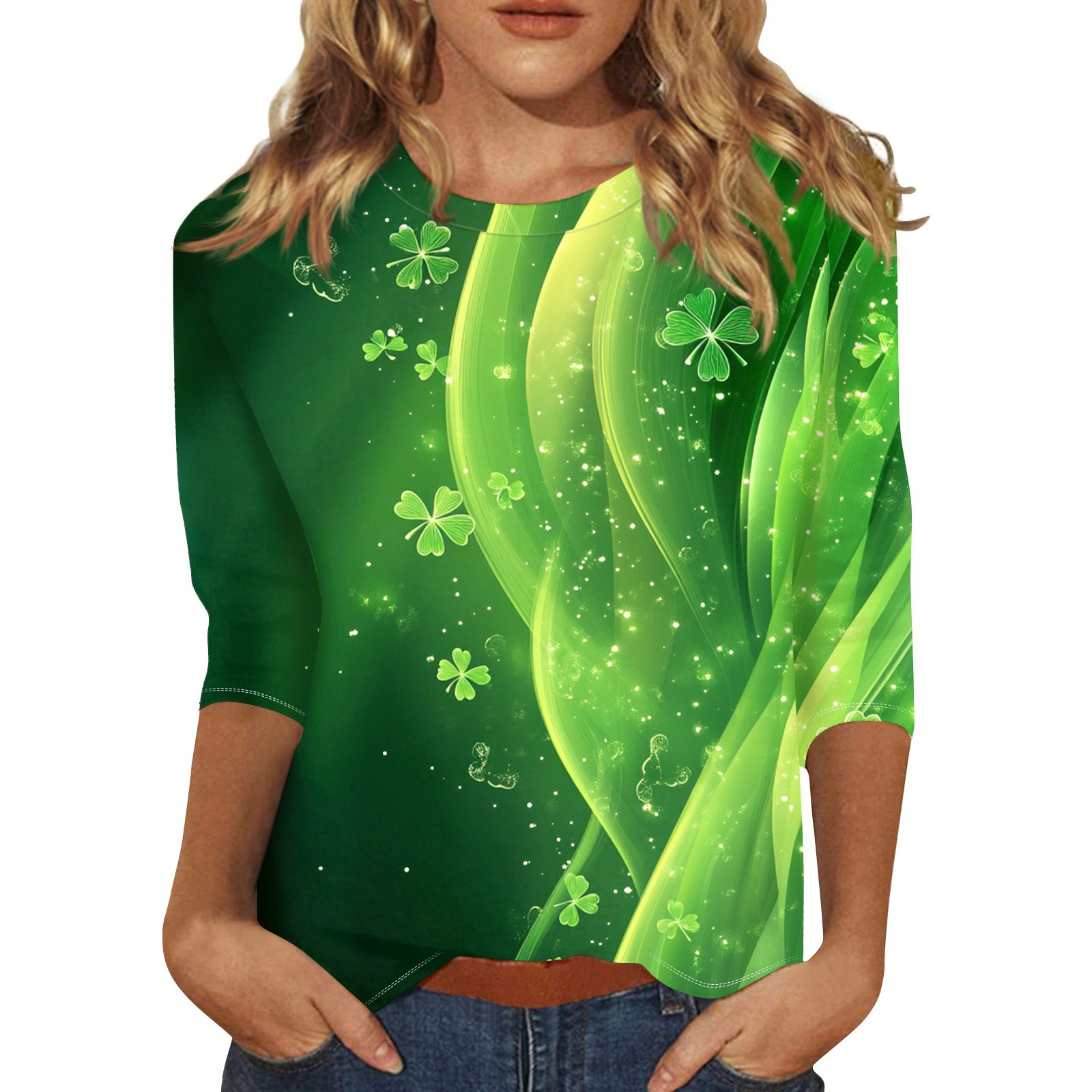 st patricks day crew neck funny