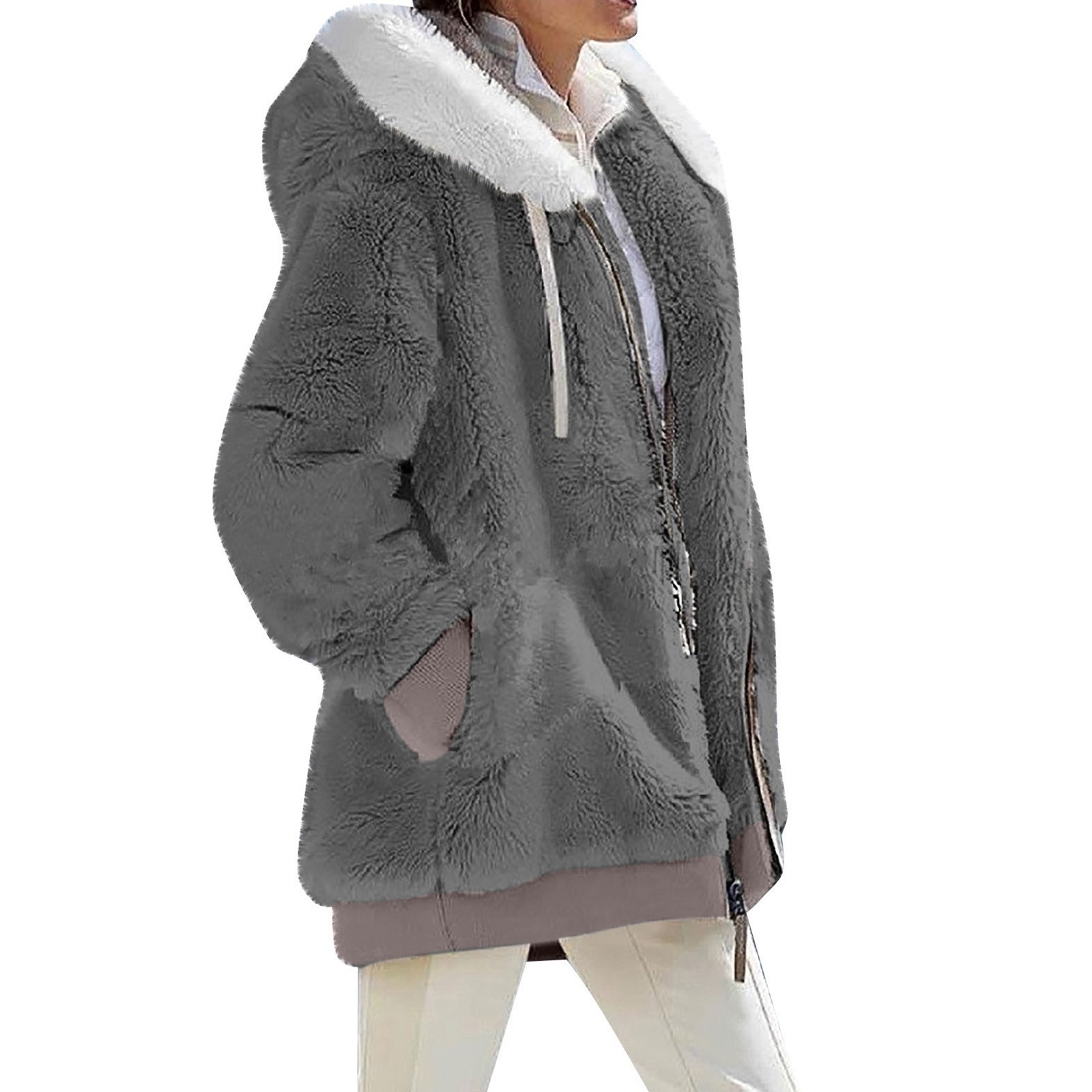 Winter Coats For Women Faux Fur Coats Plus Size Hooded
